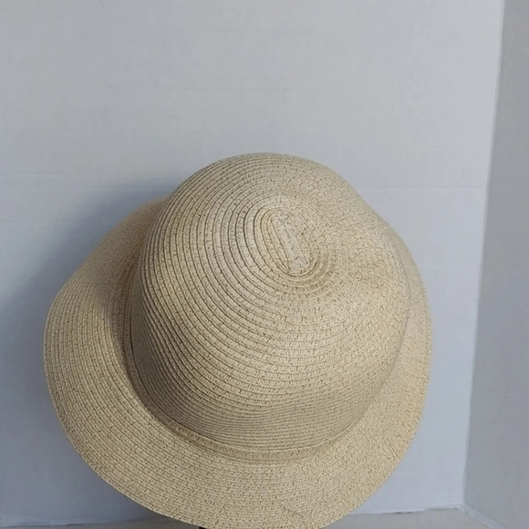 August Hats Tan Sun Hat with medium Brim Headband with small gold decor - Picture 7 of 9